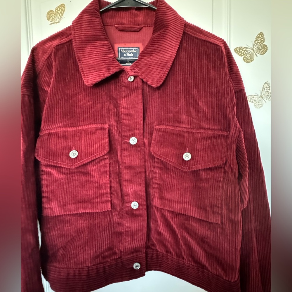 Abercrombie And Fitch Red Corduroy Jacket - image 3